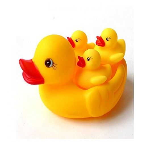 Duck Family Floating Bath Toy Set – 1 Large & 3 Small Ducks