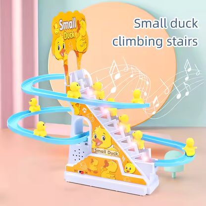 Duck Climbing Staircase Toy with Lights and Music