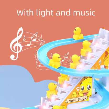Duck Climbing Staircase Toy with Lights and Music