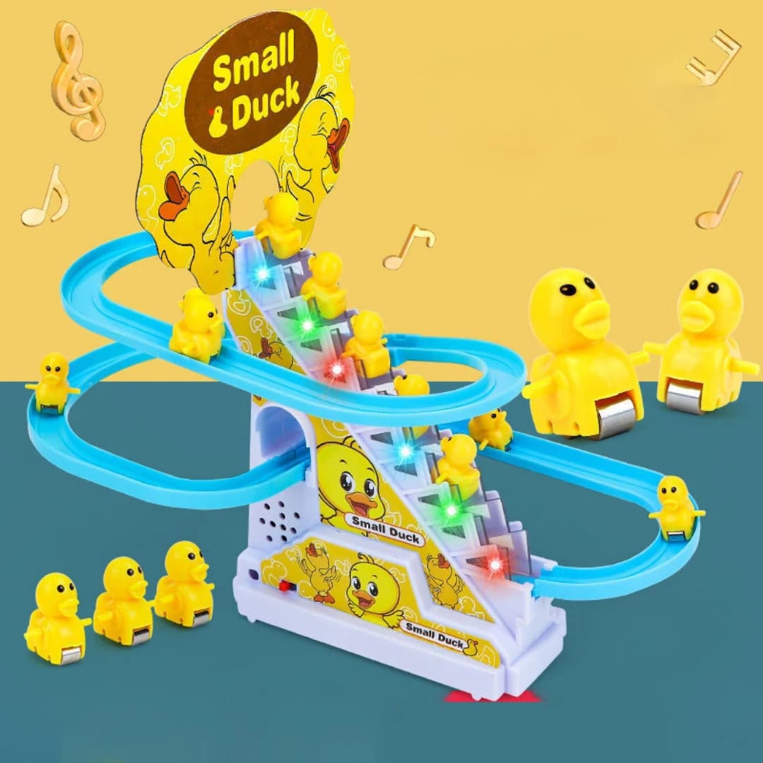 Duck Climbing Staircase Toy with Lights and Music