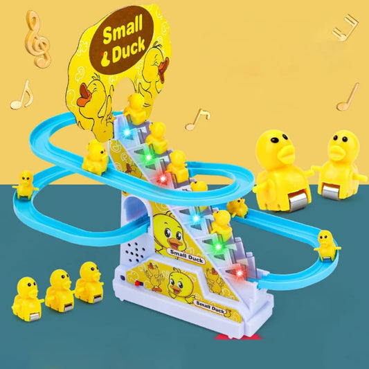 Duck Climbing Staircase Toy with Lights and Music