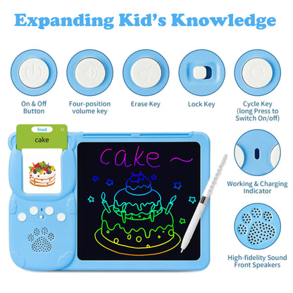 Rechargable Interactive Kids Learning Tablet with Talking Flashcards