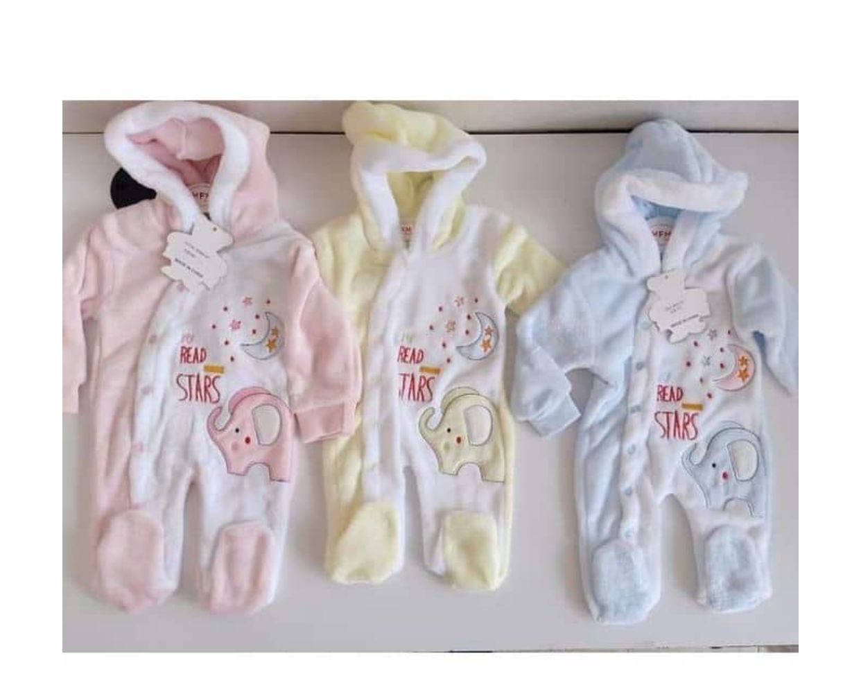 Fleece Rompers With  Hood