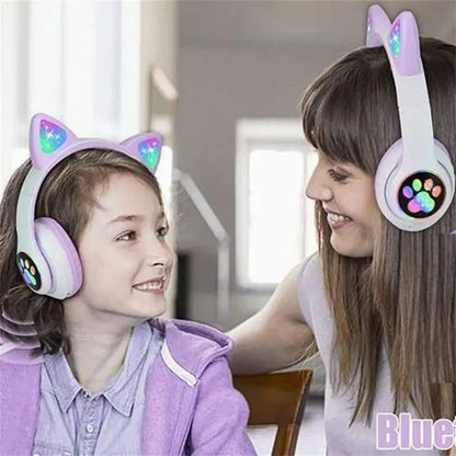 LED Bluetooth Kids Cat Headphone