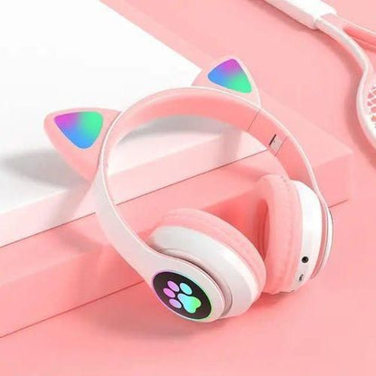 LED Bluetooth Kids Cat Headphone