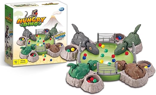 Hungry Dino Feeding Game – Interactive Dinosaur Family Board Game for Kids (2–4 Players)
