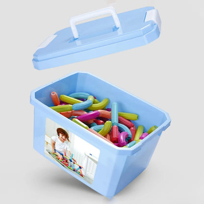 Magnetic Sticks Building Set with Storage Box - 64 Pieces