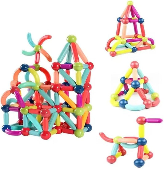 Magnetic Bar Blocks Building Set – STEM Construction Toy for Kids