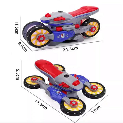 360° Rotating Stunt Bike – Battery Operated with Lights & Music