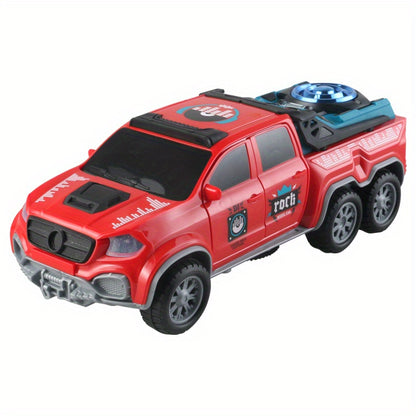 Automatic 6-Wheel Light & Sound Music Car Toy – Opens Doors, Rotates 360°