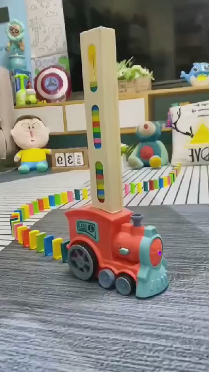 Kids Automatic Domino Builder Train – Fun STEM Educational Toy Set