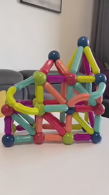 Magnetic Bar Blocks Building Set – STEM Construction Toy for Kids