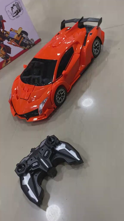 Remote Control Transforming Robot Car – 2 in 1 RC Sports Car