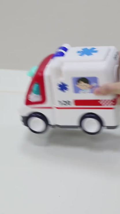 Kids Ambulance Rescue Toy – Interactive Emergency Vehicle with Patient, Medical Playset & Moving Features