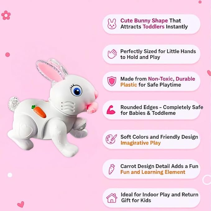 Musical Light-Up Bunny – Battery-Operated Rabbit Toy