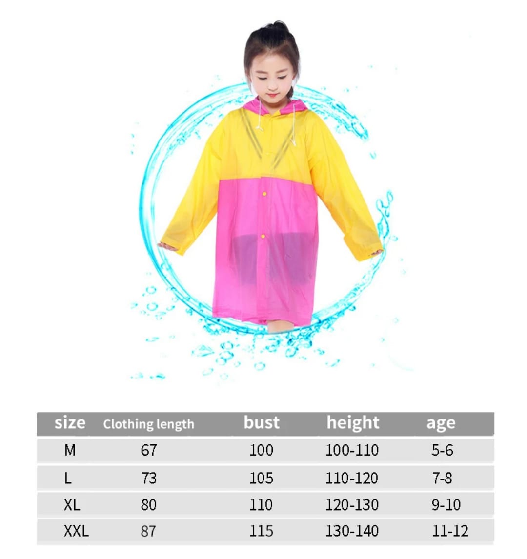 Children’s Waterproof Raincoat – Colorful, Fun & Practical!