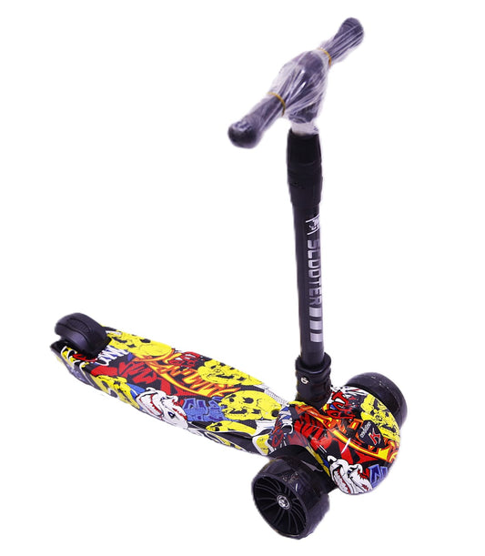 3-Wheel Adjustable Kids Scooter – Graffiti Art Design