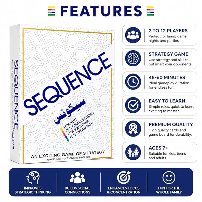 Sequence – The Exciting Game of Strategy  (Ages 7+)