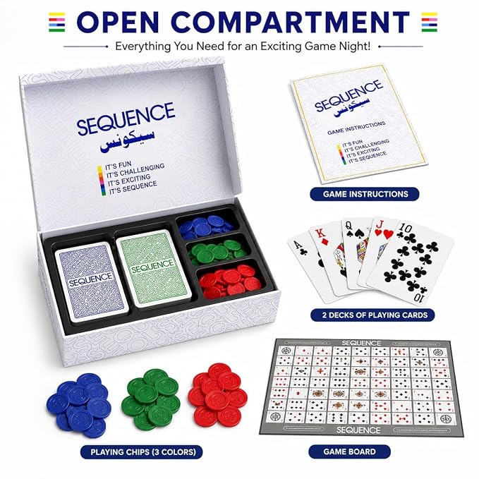 Sequence – The Exciting Game of Strategy  (Ages 7+)