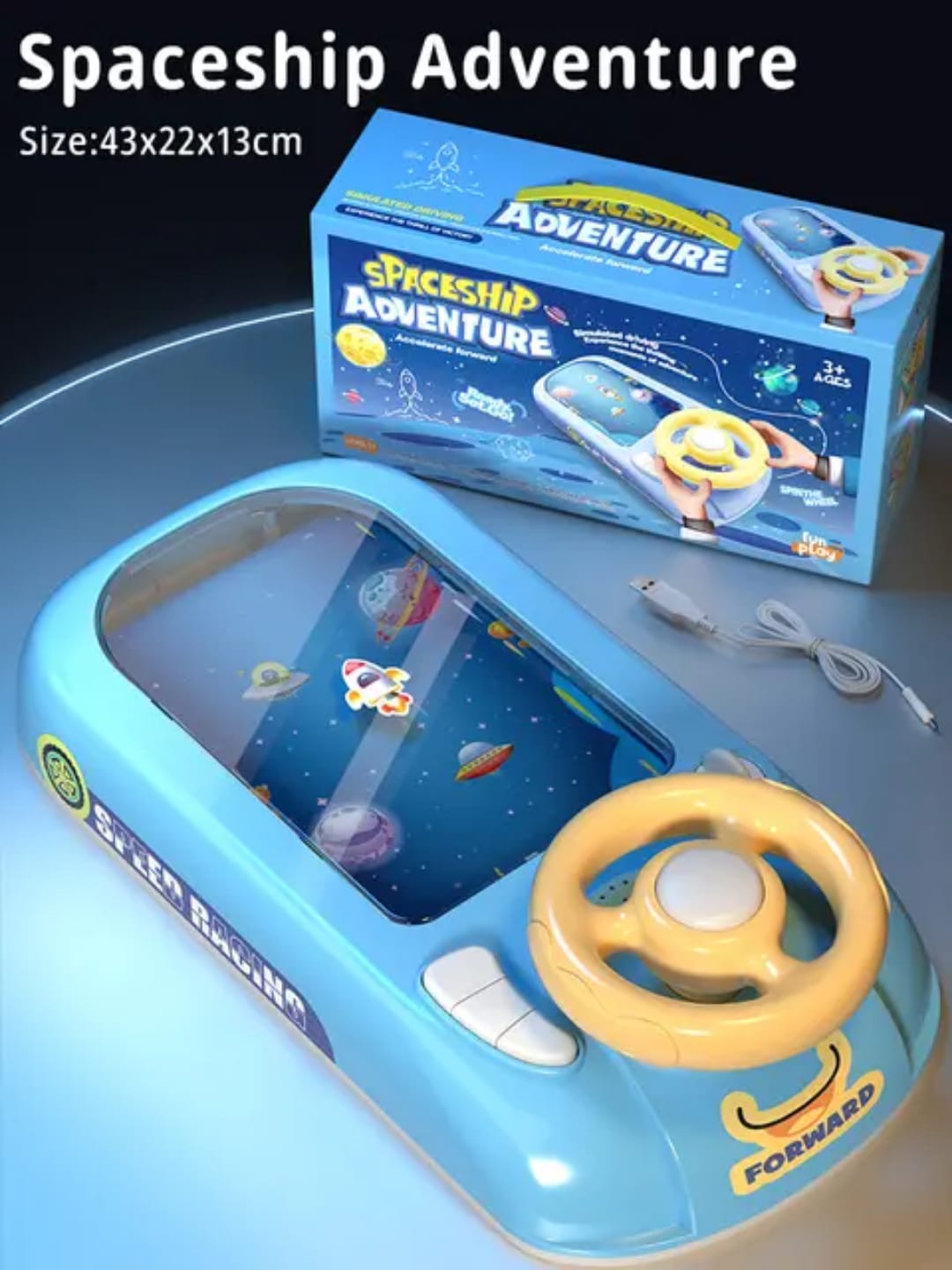 Car/Spaceship Racing Adventure Steering Wheel – Interactive Driving Fun for Kids!