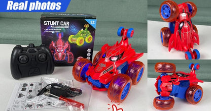 Spider Stunt Remote Control Car with 360° Flips & LED Wheels