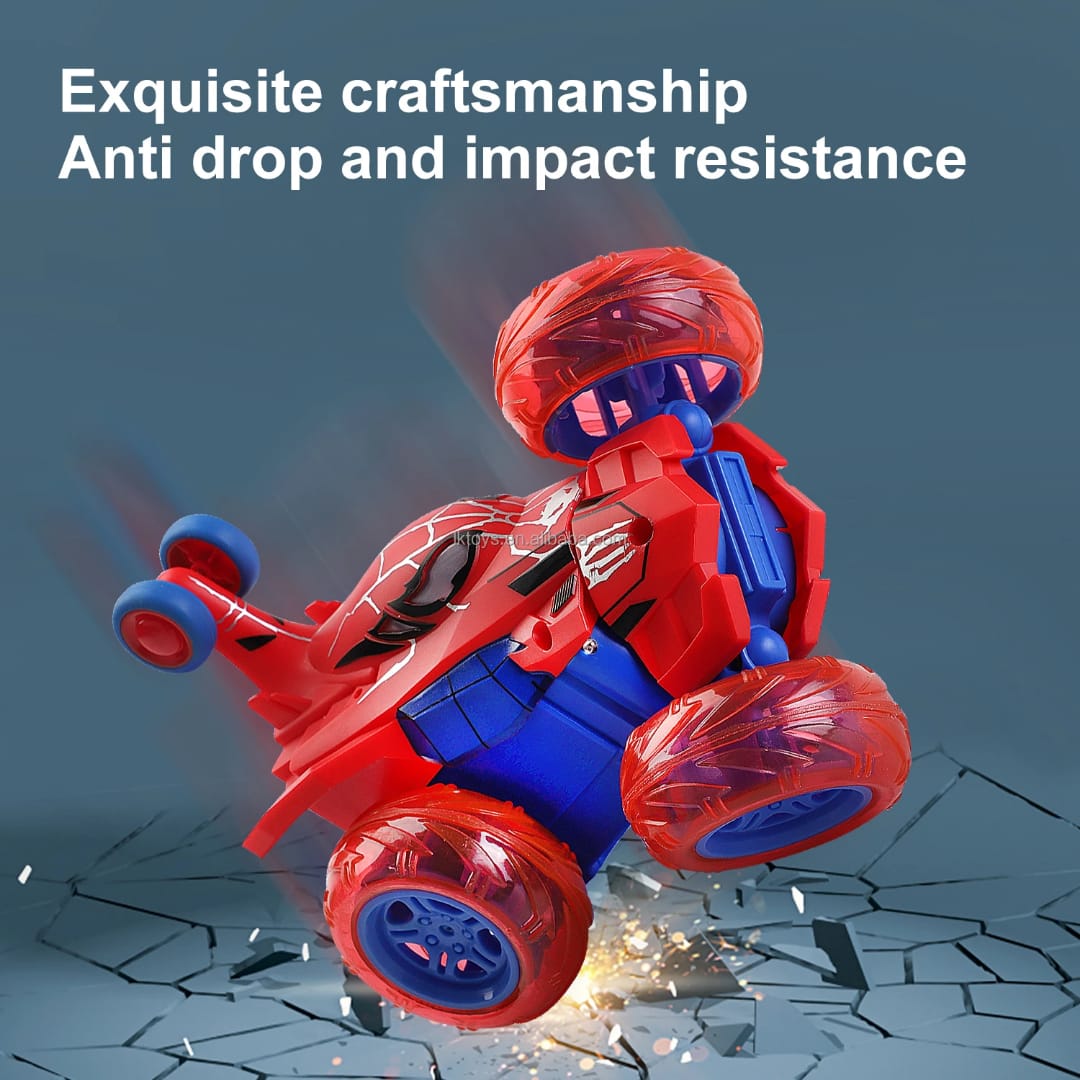 Spider Stunt Remote Control Car with 360° Flips & LED Wheels