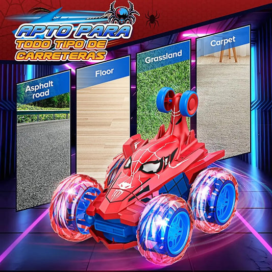 Spider Stunt Remote Control Car with 360° Flips & LED Wheels