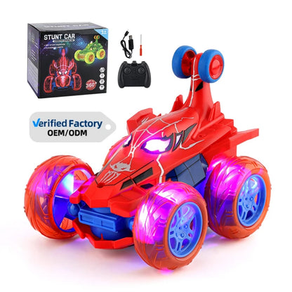 Spider Stunt Remote Control Car with 360° Flips & LED Wheels