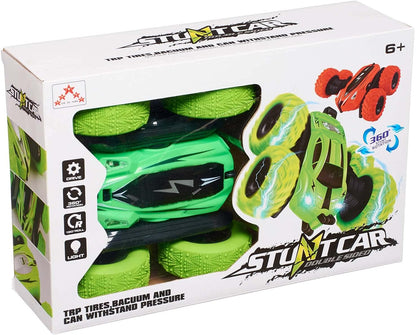 Rechargeable Double-Sided RC Stunt Car – 360° Rotation, Flip, Drift, LED Light