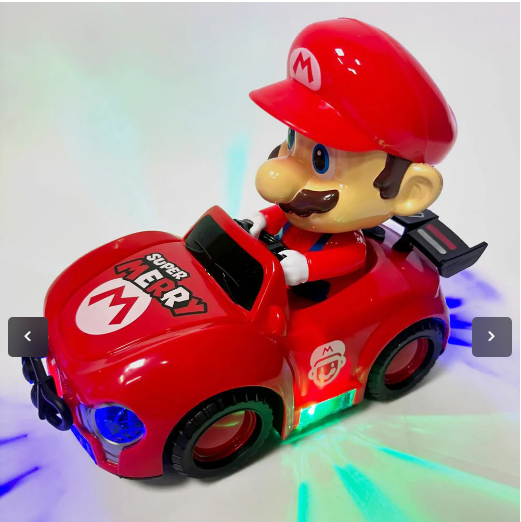 Super Merry Spray Roadster Toy Car – Flashing Lights, Music, Smoke & 360° Rotation