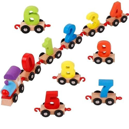Digital Wooden Number Train Learning Set - 3 Years +
