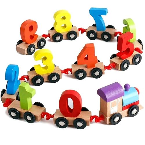 Digital Wooden Number Train Learning Set - 3 Years +