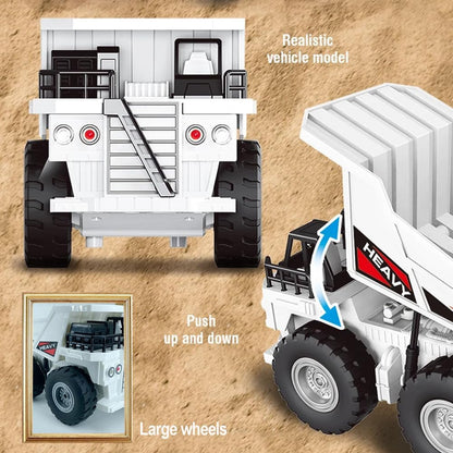 Rechargeable RC Heavy Dump Truck – Remote Control Construction Truck with Lights, Sounds & Tilting Bed
