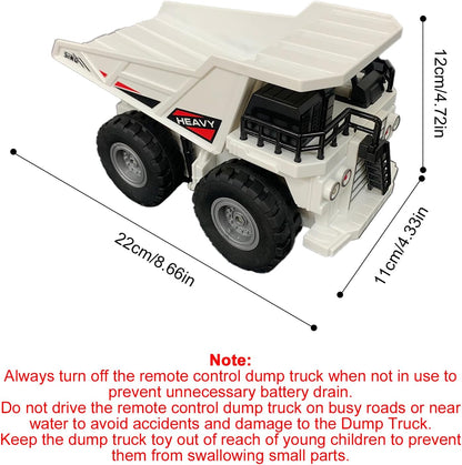 Rechargeable RC Heavy Dump Truck – Remote Control Construction Truck with Lights, Sounds & Tilting Bed
