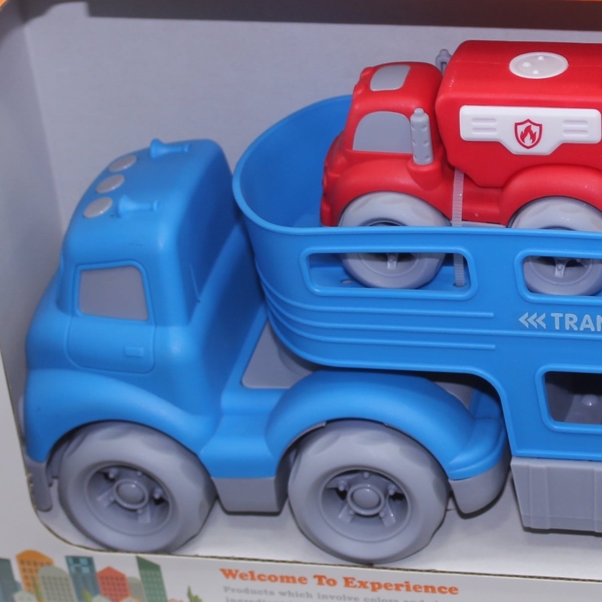 Mega Transport Truck Toy – Car Carrier with 2 Mini Rescue Vehicles