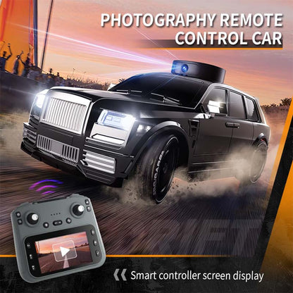 4WD FPV HD Camera Remote Control Drift Racing Car with Screen Controller, 360° Rotating Camera & Interchangeable Drift/Racing Tires – 2.4GHz RC Car for Kids