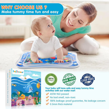 Ocean Theme Baby Water Play Mat for Tummy Time – 65 x 50 cm
