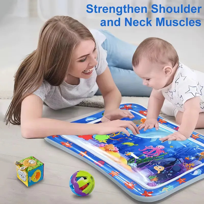 Ocean Theme Baby Water Play Mat for Tummy Time – 65 x 50 cm