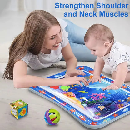 Ocean Theme Baby Water Play Mat for Tummy Time – 65 x 50 cm